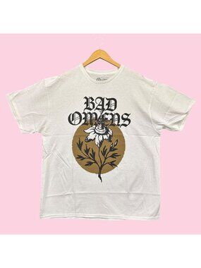 Bad Omens Sword Flower Sunflower Heavy Metal Band Tee XL